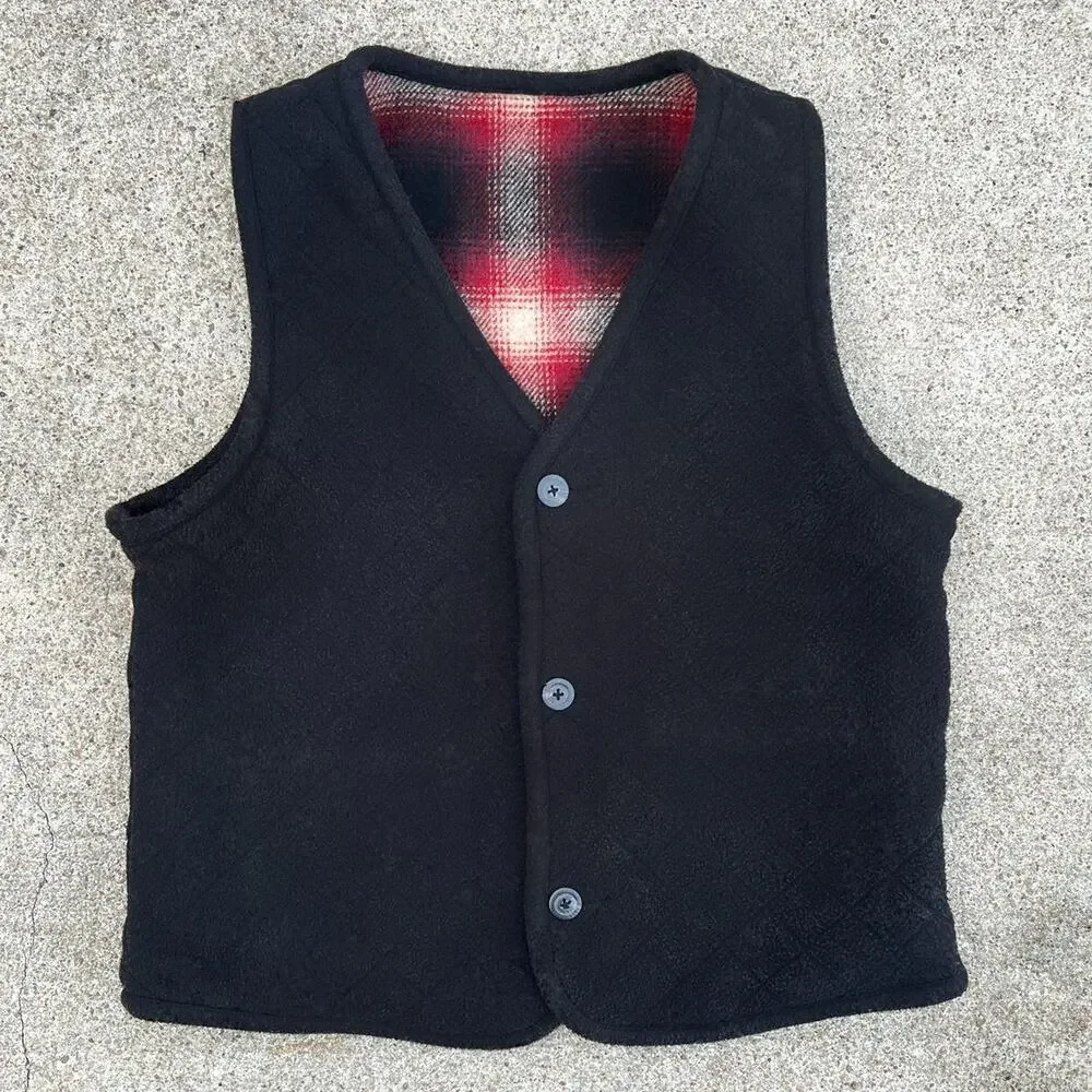 Reversible Plaid Wool Vest Eddie Bauer |‎ Size Small Women